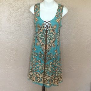 Judith March Sexy Tank Dress L Arabesque Print